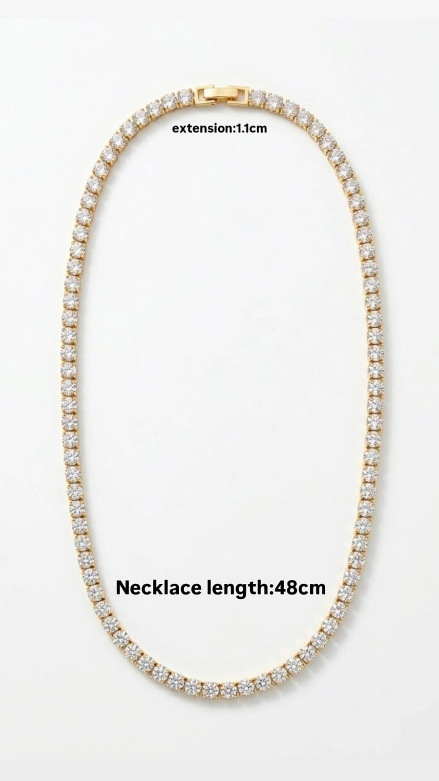 Sparkle Tennis Necklace – Premium Pavé Crystal Eternity Chain