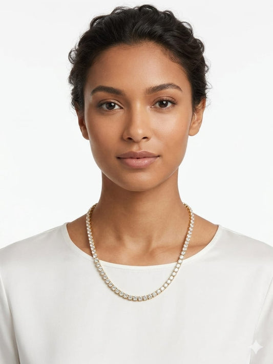 Sparkle Tennis Necklace – Premium Pavé Crystal Eternity Chain
