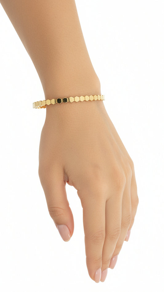 Hexagon Honeycomb Bracelet Bangle