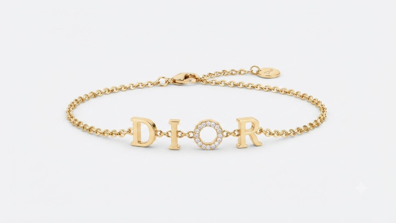 Crystal-Accented Gold-Tone Bracelet