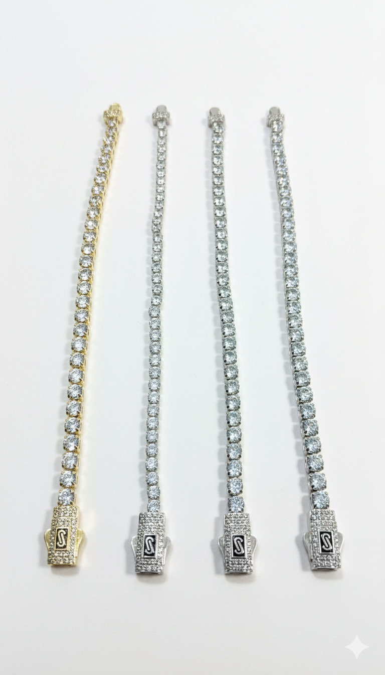 S lock Tennis Bracelet