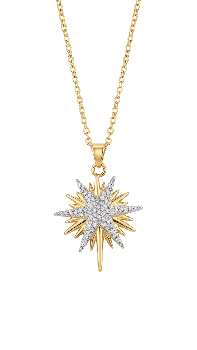 Bloom Medallion Necklace Sculptural Rose Pendant