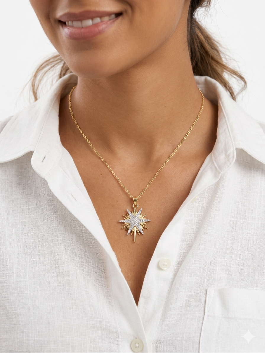 Bloom Medallion Necklace Sculptural Rose Pendant