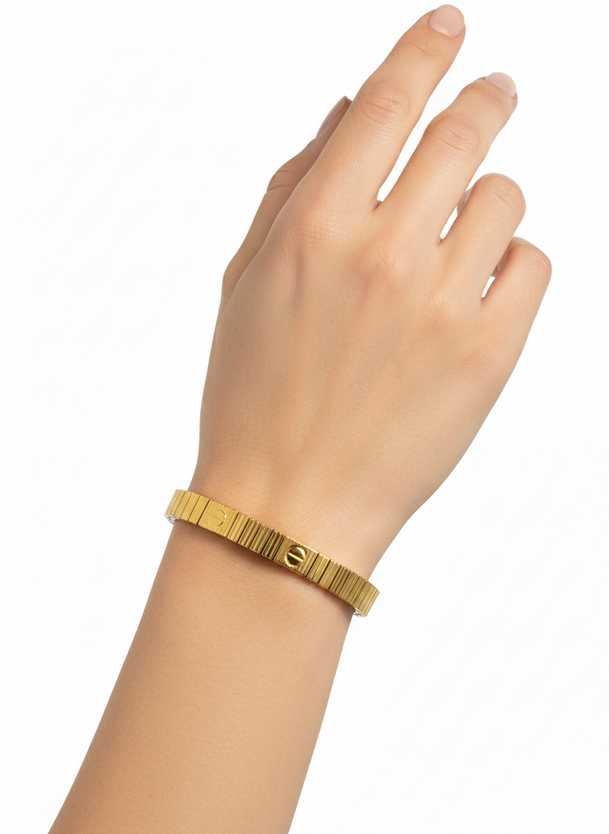Elastic Bangle – Trendy Expandable Hardware Bracelet