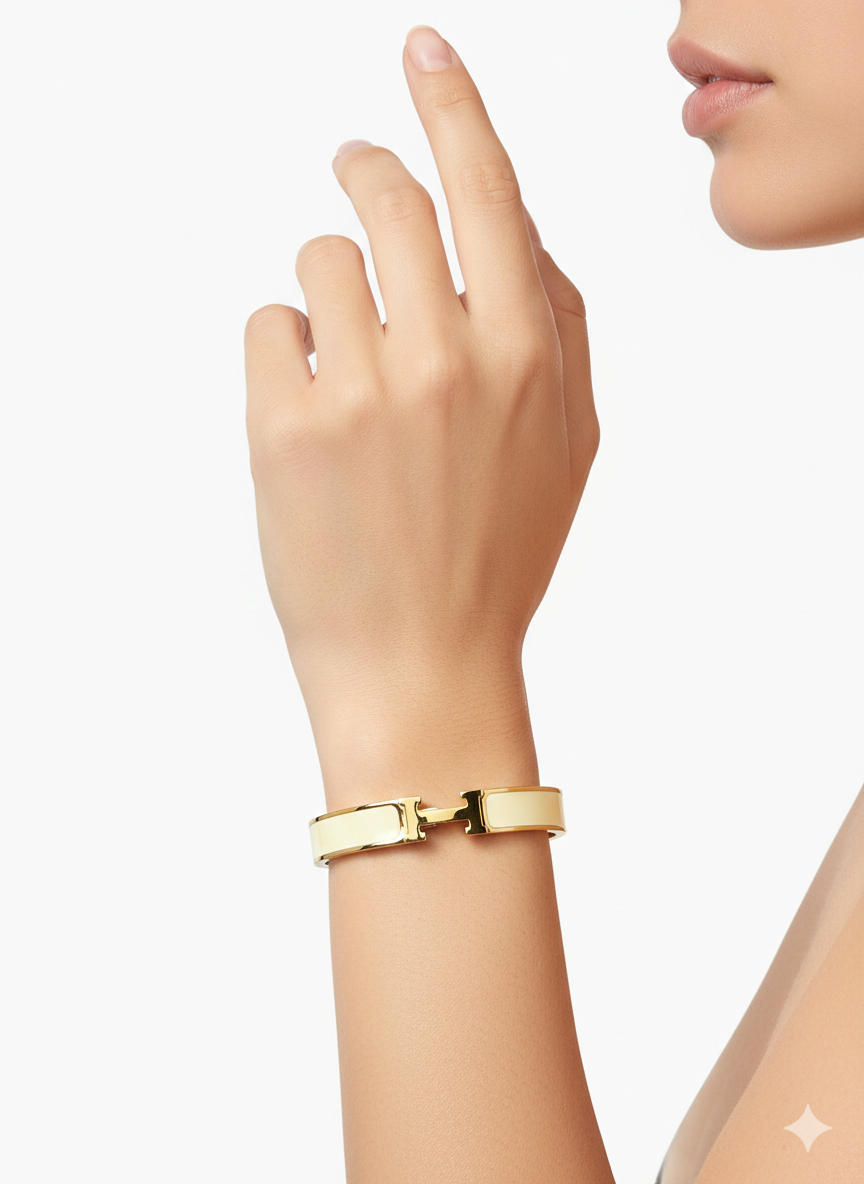 Big H bangle Bracelet