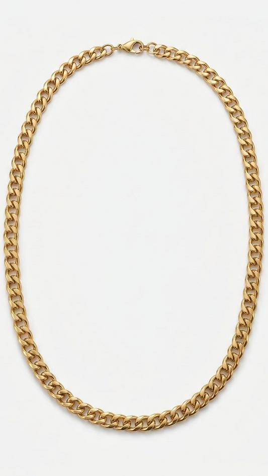 Gold Link Necklace – Bold Architectural Statement Piece