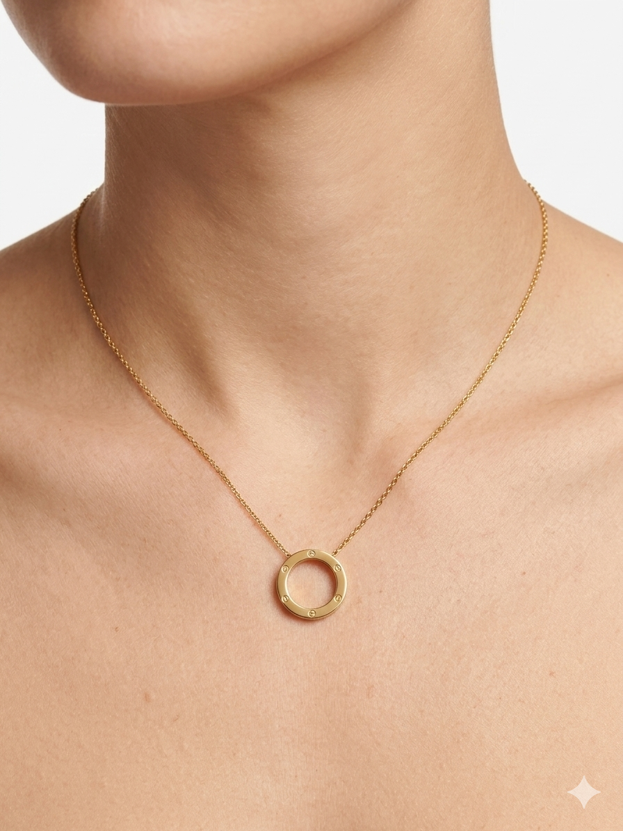 Eternal Gold Halo Necklace