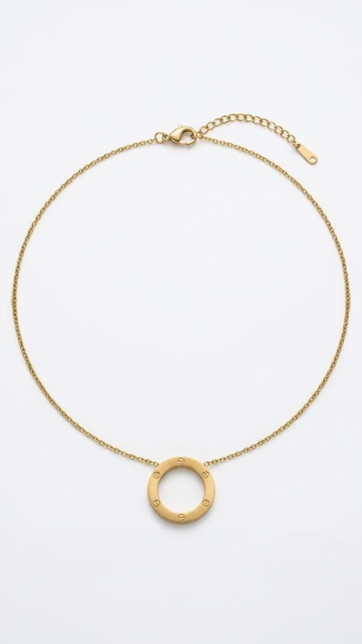 Eternal Gold Halo Necklace