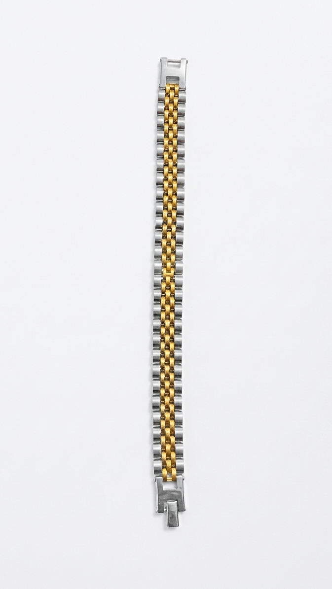 Regent Two-Tone Jubilee Bracelet – Polished Gold & Silver Multi-Link Chain