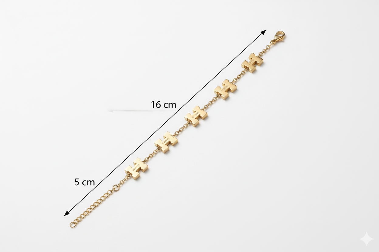 Signature "H" Station Bracelet  Logo Link Chain