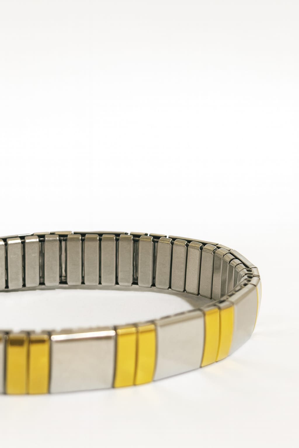 Elysian Two-Tone Geometric Link Bracelet