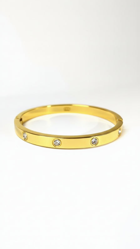 Studs Bangle (Bracelet) with Brilliant Accents