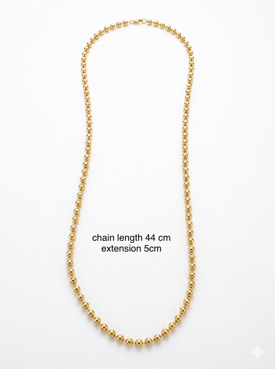 Aura Orb Sphere Necklace Polished Ball Chain