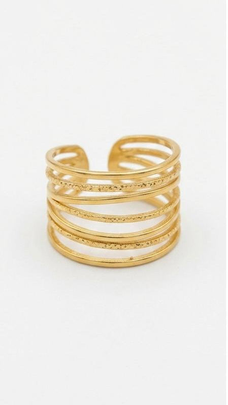 Multi-Band shape Ring – Adjustable Layered Statement Ring