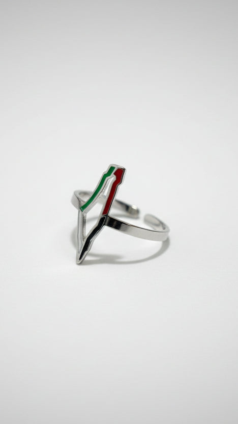Map Ring – Sleek Silver or gold -Toned Open Map