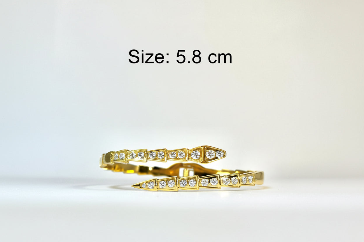 Serpentine Crystal Wrap Bangle – Snake bracelet
