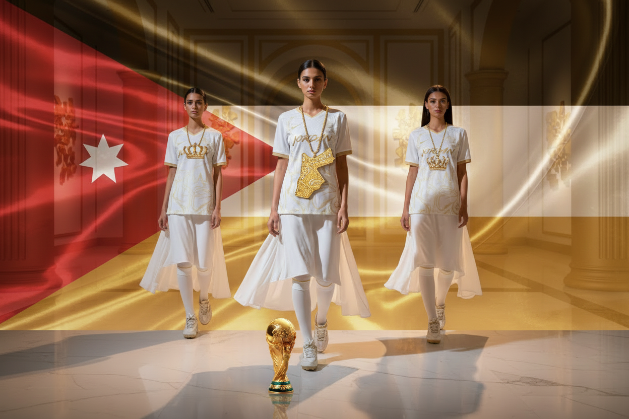 Jordan Flag Gold Star Banner