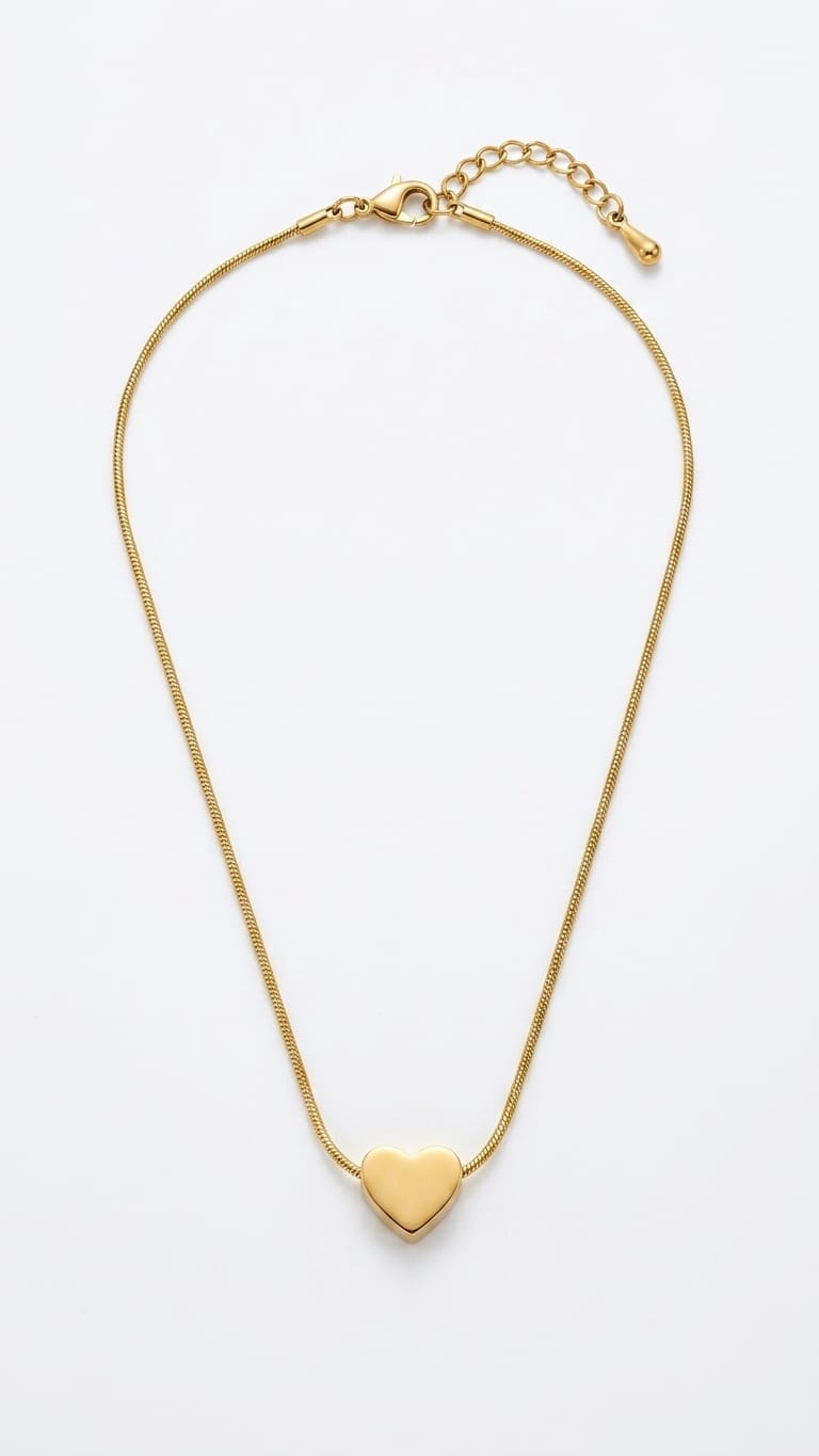Minimalist Heart Pendant Necklace