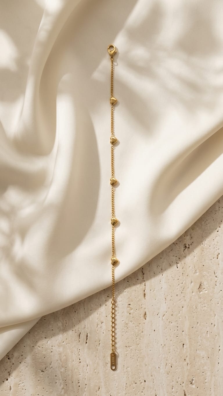 Dainty Heart Charm Bracelet