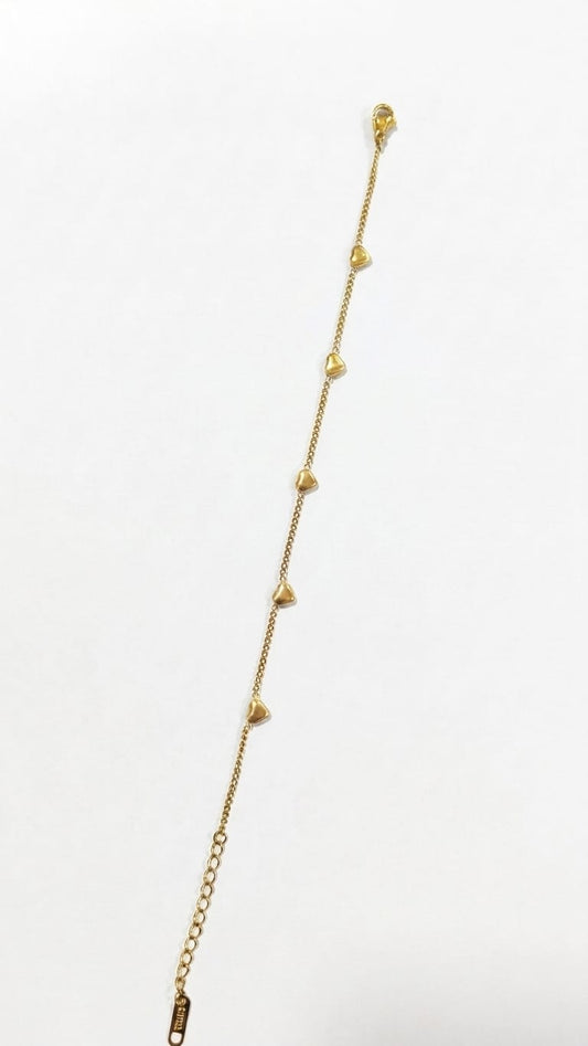 Dainty Heart Charm Bracelet