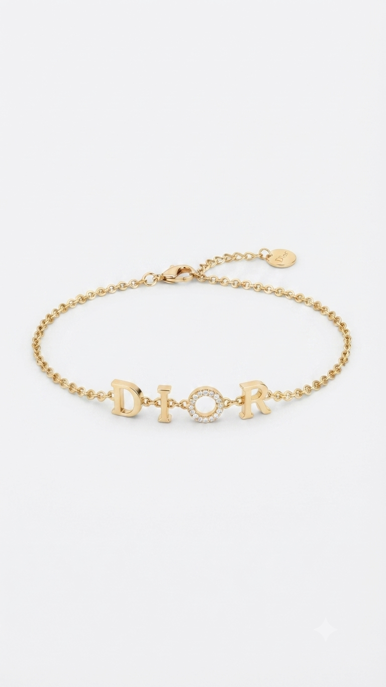 Crystal-Accented Gold-Tone Bracelet
