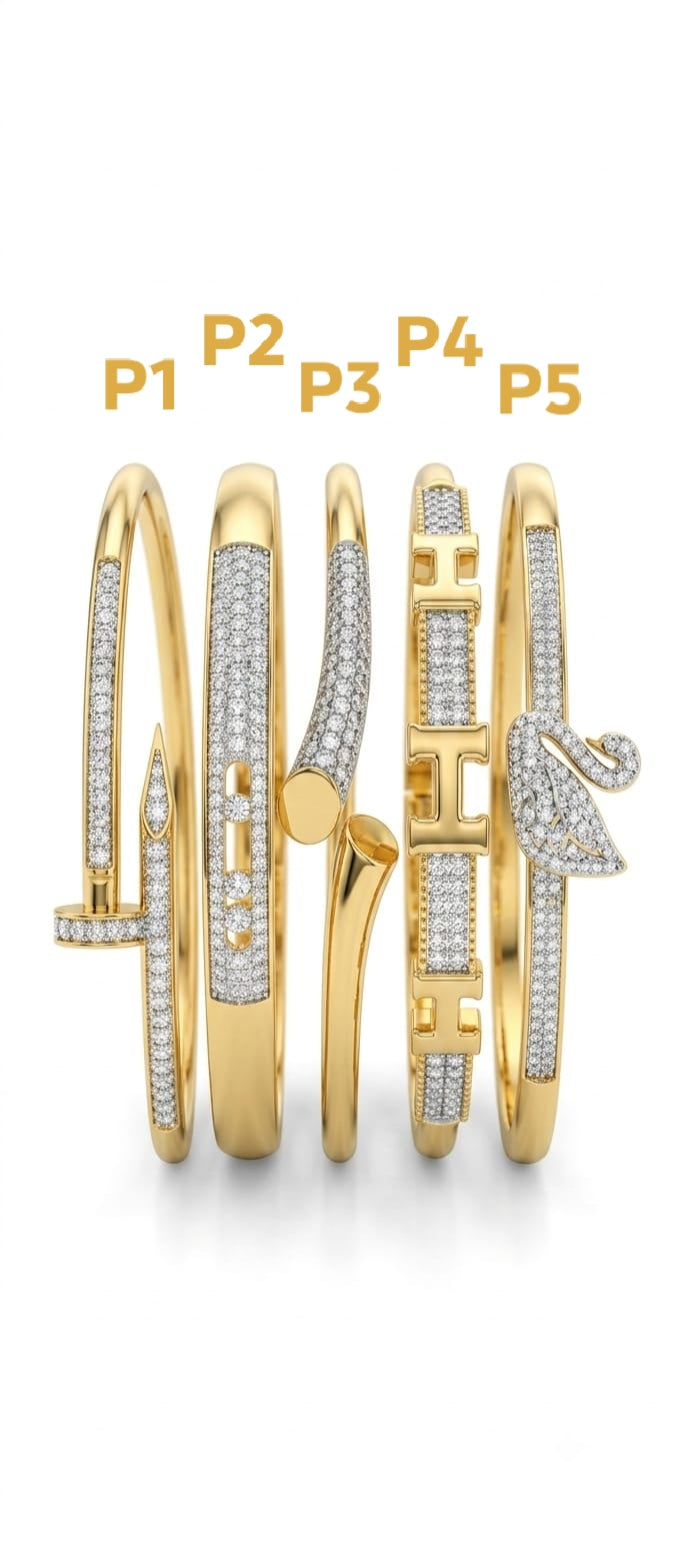 Luxe Pavé Crystal Bangle Collection