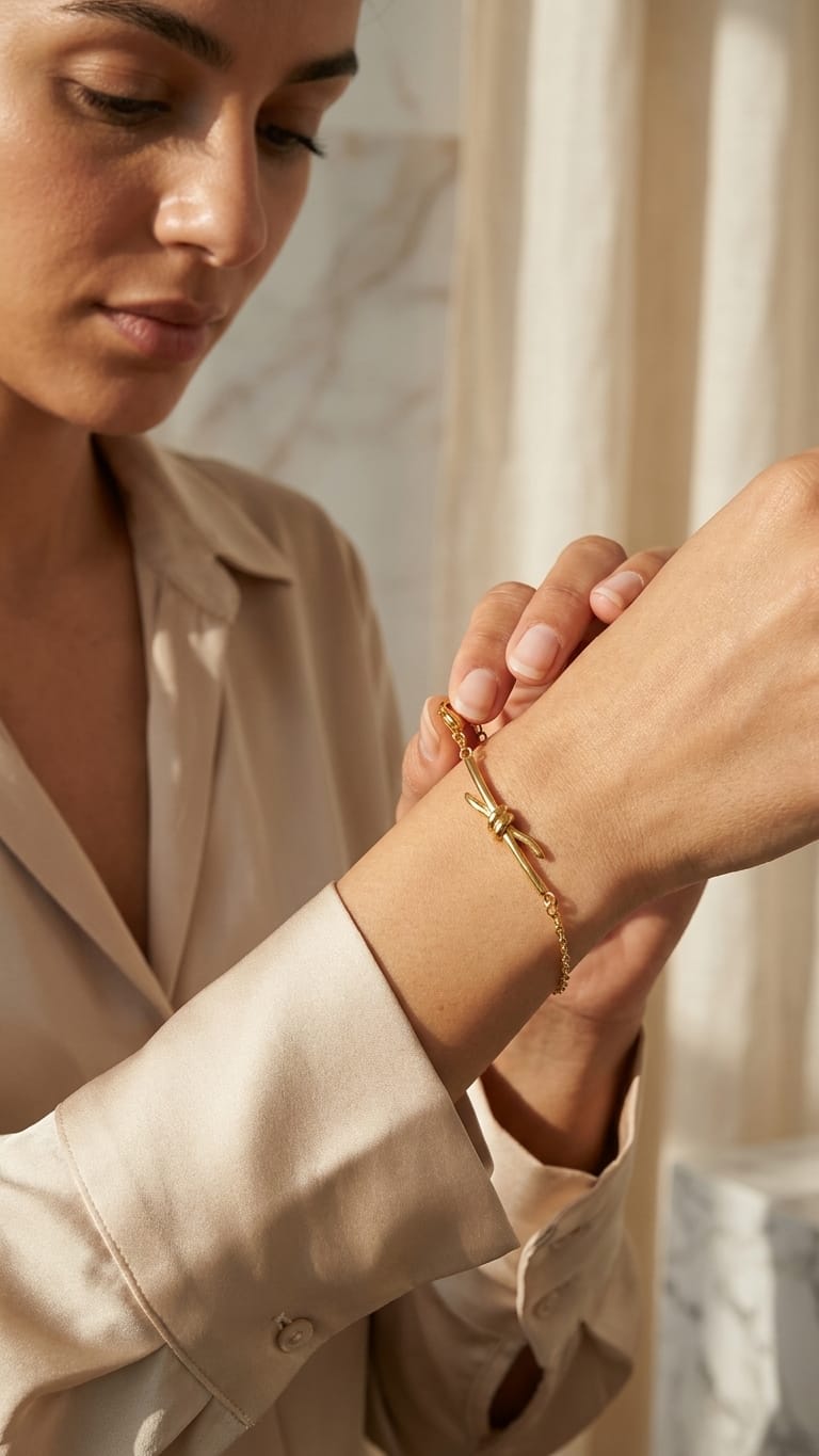 Minimalist Knot Motif Bracelet