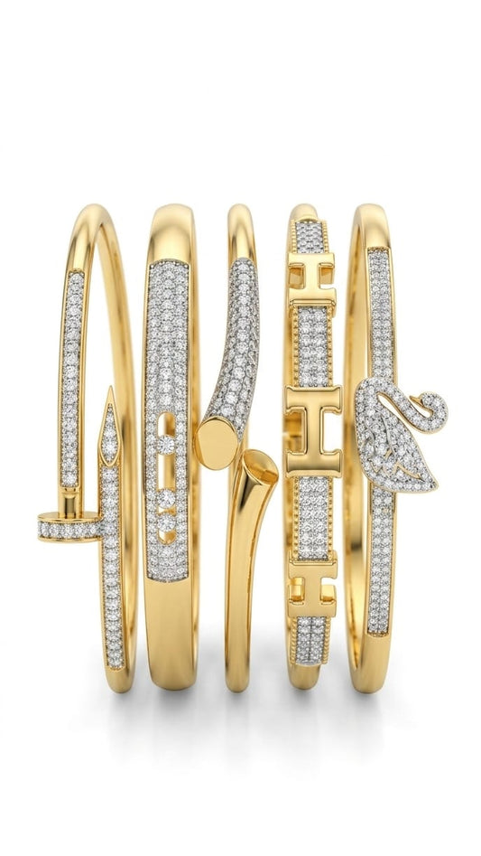 Luxe Pavé Crystal Bangle Collection