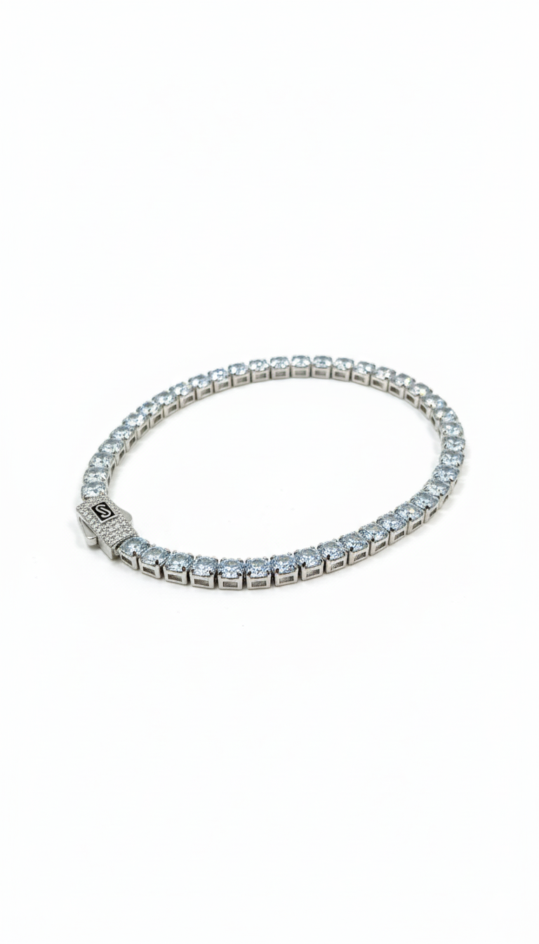 S lock Tennis Bracelet